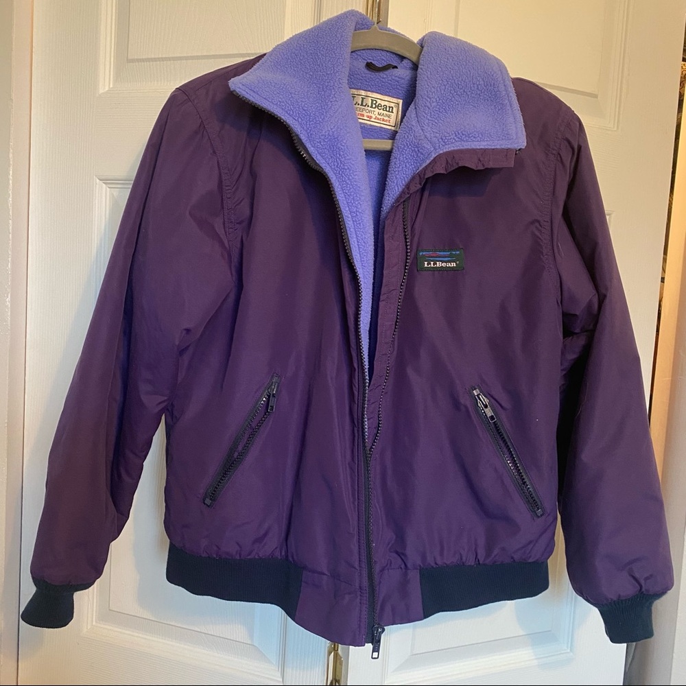 Vintage L.L. Bean Warm Up Jacket - Purple and Blue
